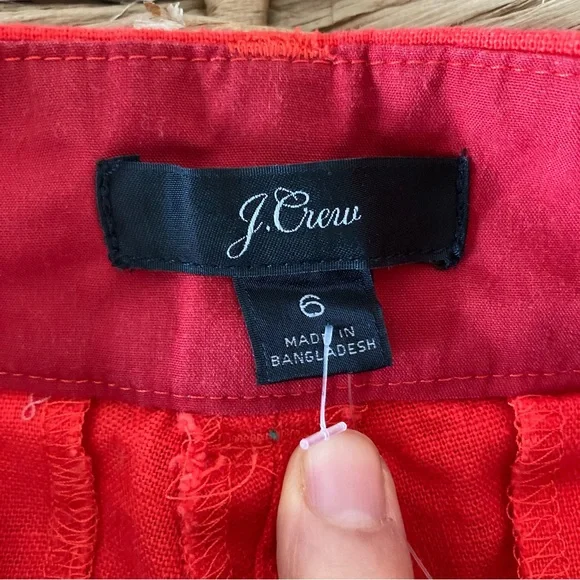 J.Crew Cino Style Shorts Red Color | New without Tags - Picture 10 of 10